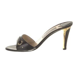 Jimmy Choo Black and Gold Heels
